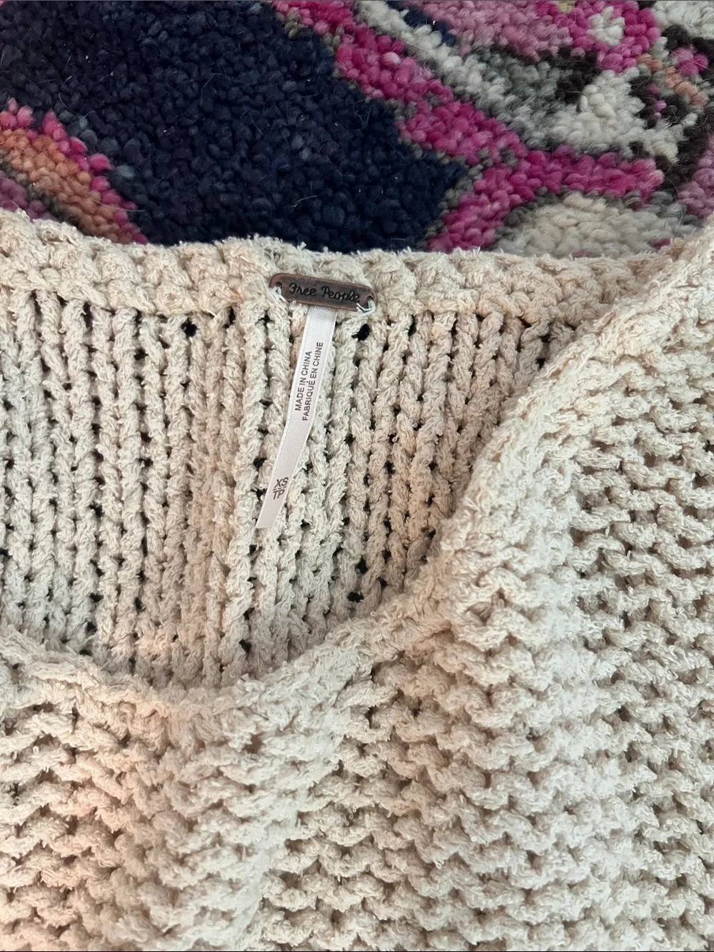 Free People Chunky Knit Ivory Sweater